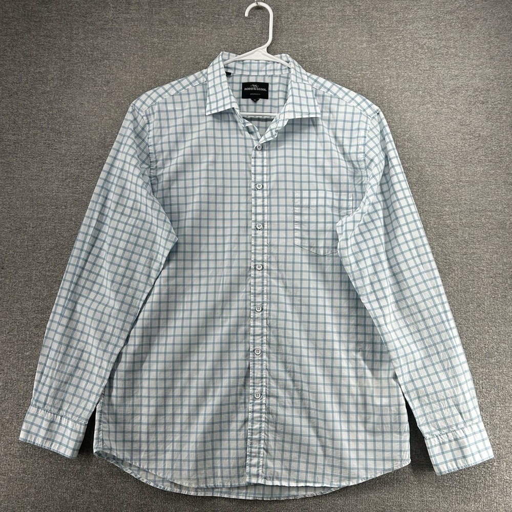 Rodd & Gunn Sports Fit Long Sleeve Shirt Men Size XL White Blue Plaid - Picture 2 of 8